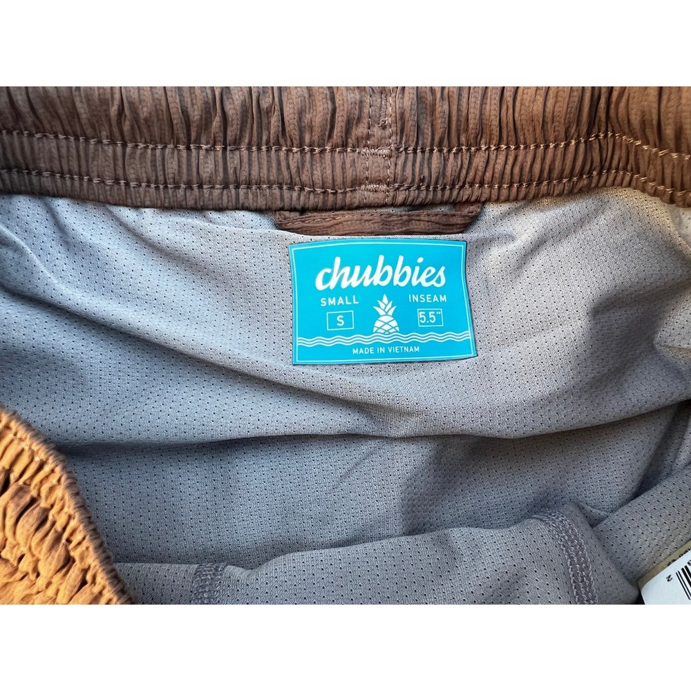Chubbies The Hot Chocolates Textured Lined Swim Shorts Mens Small 2-in-1 - Picture 8 of 10